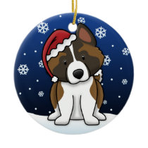 Kawaii Cartoon Akita Christmas Ornament