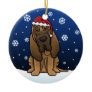 Kawaii Cartoon Bloodhound Christmas Christmas Tree Ornaments