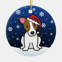 Kawaii Cartoon Jack Russell Terrier Christmas Christmas Tree Ornament