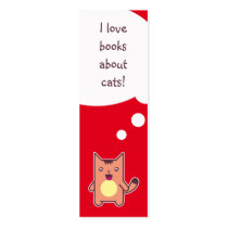 Kawaii cat bookmark business card template