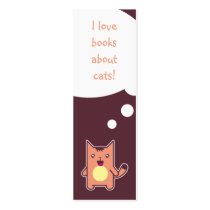 Kawaii cat bookmark business cards