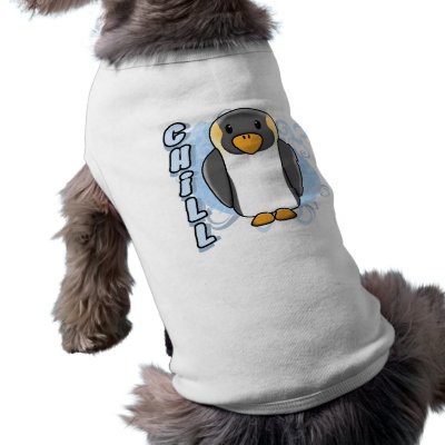 Kawaii Chill Penguin Dog T-Shirt by ZoologicallyInclined