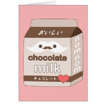Kawaii Chocolate Milk Card
