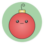 Kawaii Christmas Ornament Holiday Stickers