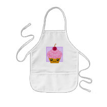 Kawaii Cupcake Cherry Childrens Apron
