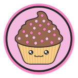 Kawaii Cupcake Chocolate Frosting stickers