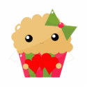 Kawaii Cupcake Muffin Holding Hearts photo sculptures