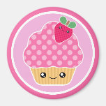 Kawaii Cupcake Strawberry Magnet