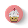 Kawaii Cupcake with Pink Sugar Skull and Cherry