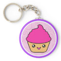 Kawaii Cuppy Cake Pink Cupcake keychains