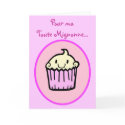 Kawaii Cute Cupcake French Birthday Card