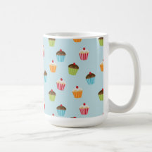 Kawaii cute girly cupcake cupcakes foodie pattern coffee mug