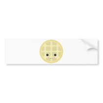 kawaii cute waffle bumper sticker