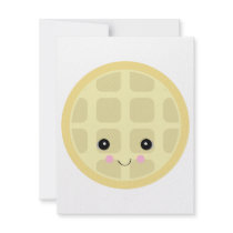 kawaii cute waffle invite