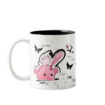 Kawaii emo Pink Bunnies mugs