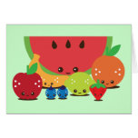 Kawaii Fruit Group cards