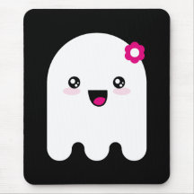 Kawaii ghost mouse pad