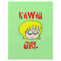 kawaii girl blonde flyer design