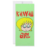 kawaii girl blonde rack cards