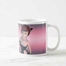 kawaii girl coffee mug