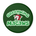 Kawaii Greenwing Macaw magnets