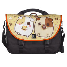Kawaii guinea pigs with cute toasts and biscuits laptop commuter bag