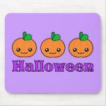 Kawaii Halloween Pumpkins Mousepad