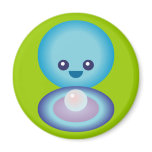 Kawaii Happy Clam Fridge Magnet