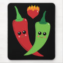 Kawaii Hot Pepper mousepads