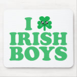 KAWAII I LOVE IRISH BOYS SHAMROCK HEART LUCK IRISH mousepads