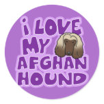 Kawaii I Love My Afghan Hound stickers