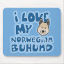 Kawaii I Love My Norwegian Buhund Mouse Pad