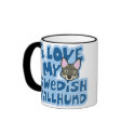 Kawaii I Love My Swedish Vallhund mugs