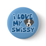 Kawaii I Love My Swissy buttons