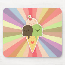 Kawaii Ice Cream Cone mousepad