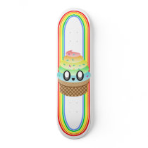 KAWAII ICE CREAM CONE RAINBOW DELICIOUS DECK CUSTOM SKATEBOARD