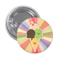 Kawaii Ice Cream Rainbow button