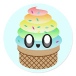 kawaii ice cream rainbow sprinkles stickers