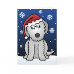 Kawaii Irish Wolfhound Christmas Card