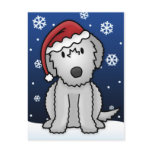 Kawaii Irish Wolfhound Christmas Postcard