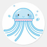 Kawaii jellyfish sticker