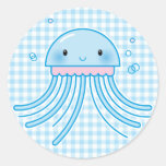 Kawaii jellyfish sticker