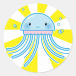 Kawaii jellyfish sticker