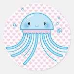 Kawaii jellyfish sticker