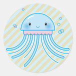Kawaii jellyfish stickers