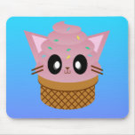 kawaii kitty cone ice cream cat mousepads