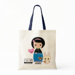 Kawaii Kokeshi Tote bags