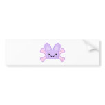 kawaii lavender crossbones bunny bumper stickers
