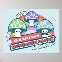 Kawaii Mushroom Candy Print