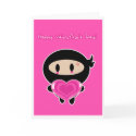 Kawaii Ninja Valentine's Day Card